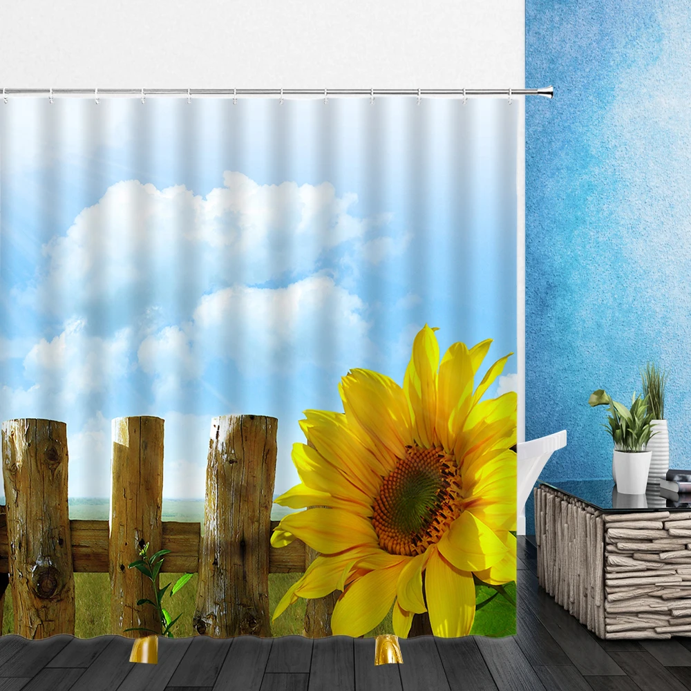 Flowers Shower Curtains Yellow Sunflower Summer Farm Green Leaf Plant Bathroom Home Decor Waterproof Polyester Cloth Curtain Set
Flowers Shower Curtains Yellow Sunflower Summer Farm Green Leaf Plant Bathroom Home Decor Waterproof Polyester Cloth Curtain Set