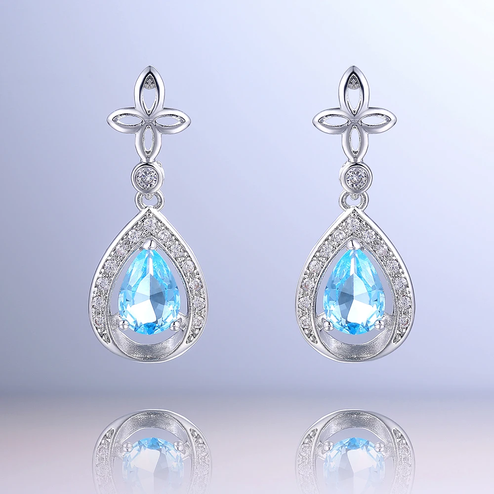 Waliicorners Classic Design Women Drop Earrings Pear Shape Pendent Shiny Zirconia Elegant Earring 10 H6b4901bd8db54d3a903f3c165a87e89aH