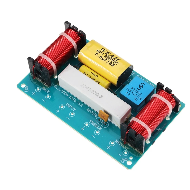 1PCS Frequency Divider WEAH-338 120W Audio Speaker Module High Bass Low Three-way Frequency Divider Speaker Replacement Parts
1PCS Frequency Divider WEAH-338 120W Audio Speaker Module High Bass Low Three-way Frequency Divider Speaker Replacement Parts