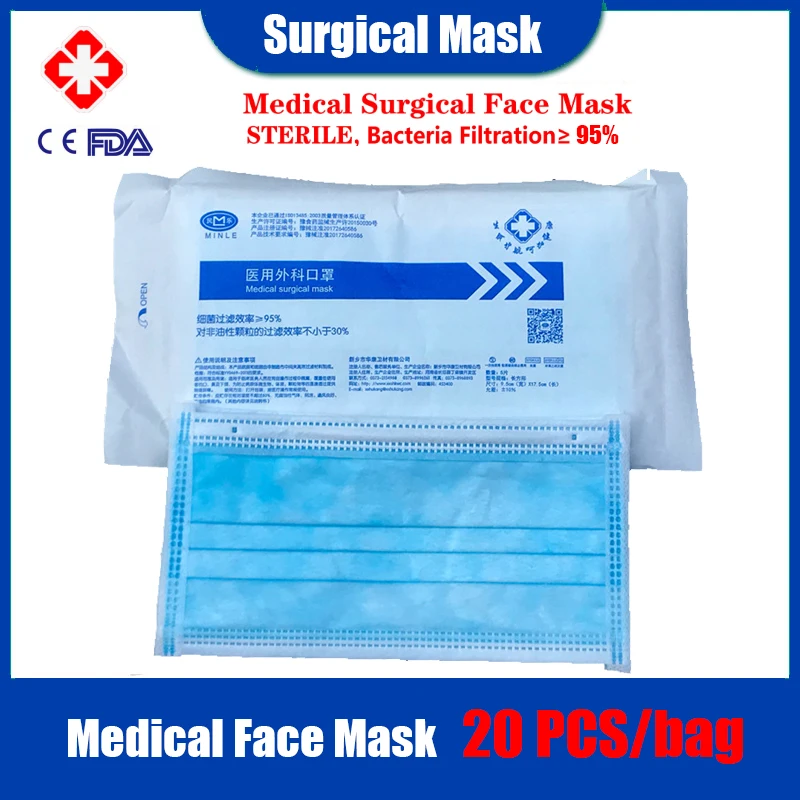 

Medical Face Mask Disposable Surgical 3-layer Meltblown Cloth Anti Virus Masks Protective Mascarillas hospital masker