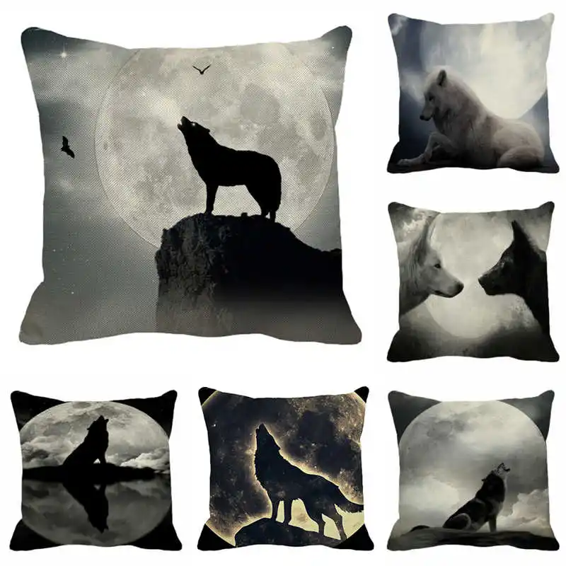 Fashion Night Wolf Pillow Case Cotton Linen Home Textile Sofa Car Decor Waist Cushion Cover 18''
Fashion Night Wolf Pillow Case Cotton Linen Home Textile Sofa Car Decor Waist Cushion Cover 18''