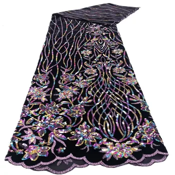 African Lace Fabric 2020 French Net Lace new sequins lace fabric 5yards High Quality Tulle Lace Fabric Blue Gold Black
African Lace Fabric 2020 French Net Lace new sequins lace fabric 5yards High Quality Tulle Lace Fabric Blue Gold Black