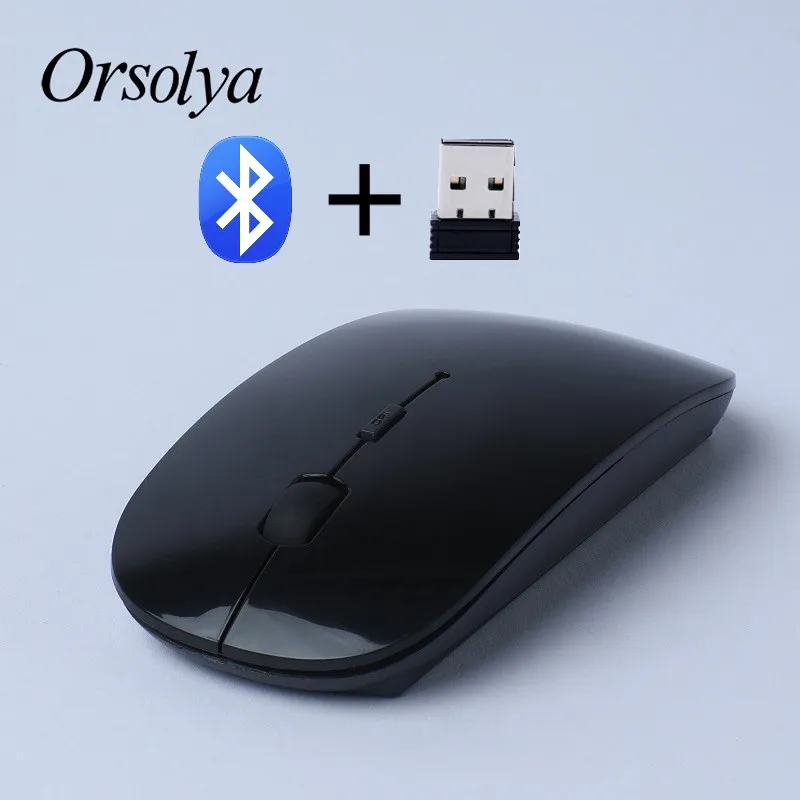 Bluetooth 4.0+2.4G Wireless Mouse Dual Mode 2 in 1 Mouse 1600 DPI Ergonomic Portable Optical Mice For Laptop PC Tablet Phone
Bluetooth 4.0+2.4G Wireless Mouse Dual Mode 2 in 1 Mouse 1600 DPI Ergonomic Portable Optical Mice For Laptop PC Tablet Phone