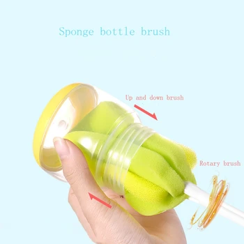 Baby Bottle Cleaning Brush Tool Nipple 360 Degrees Rotating Sponge Feeding Cup Straw Cleaner 1 Set
Baby Bottle Cleaning Brush Tool Nipple 360 Degrees Rotating Sponge Feeding Cup Straw Cleaner 1 Set
