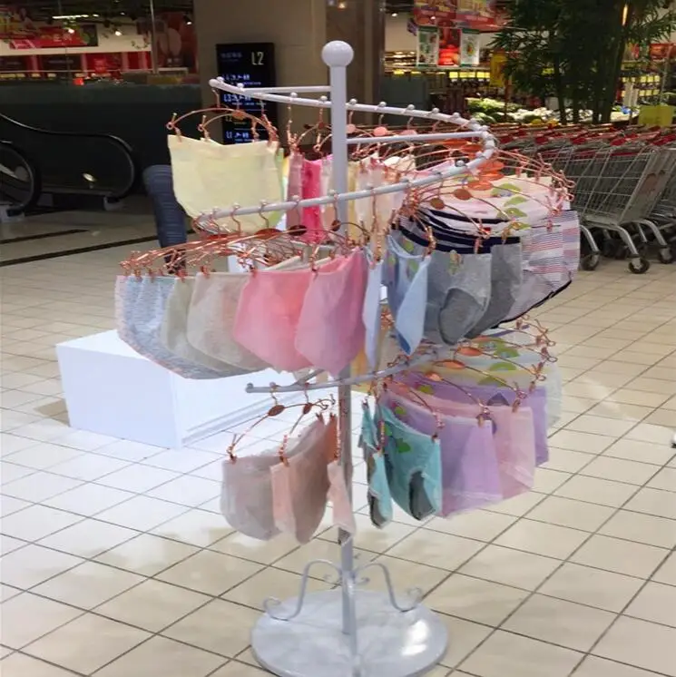 Underwear shelf floor type anti slip circular iron clothing Zhongdao shelf underwear rack bra rack underwear display rack
Underwear shelf floor type anti slip circular iron clothing Zhongdao shelf underwear rack bra rack underwear display rack