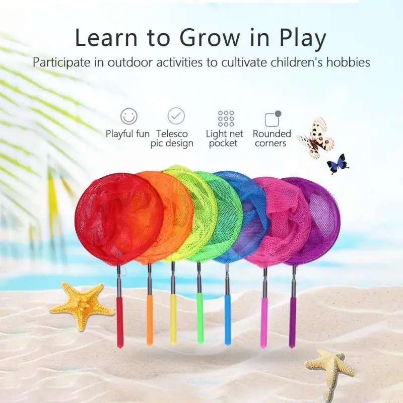 Summer Retractable Stainless Net Children's Butterfly Insect Fishing Flapping Net Steel Catch Colorful Non-slip Telescopic Toy
Summer Retractable Stainless Net Children's Butterfly Insect Fishing Flapping Net Steel Catch Colorful Non-slip Telescopic Toy