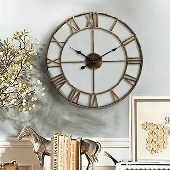 New 3D Circular Wall Clock 40 cm Retro Roman Wrought Hollow Iron Clock Battery Powered As Home Wall living Room Decoration
New 3D Circular Wall Clock 40 cm Retro Roman Wrought Hollow Iron Clock Battery Powered As Home Wall living Room Decoration