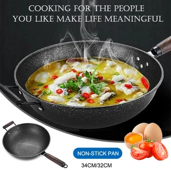Nonstick Frying Pan Metal Fry Pan with Wooden Handle Kitchen Utensil Cookware
Nonstick Frying Pan Metal Fry Pan with Wooden Handle Kitchen Utensil Cookware