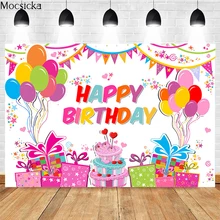 Mocsicka Happy Birthday Photography Background Balloon Cake Gift Decoration Props Children Birthday Party Photo Backdrop Studio
Mocsicka Happy Birthday Photography Background Balloon Cake Gift Decoration Props Children Birthday Party Photo Backdrop Studio
