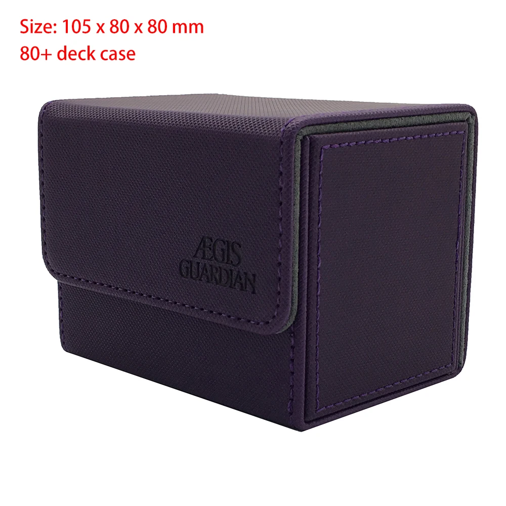 

AEGIS GUARDIAN Premium 80+ Card Box For Trading Card Game Mtg/YuGiOh TCG Deck Case Container, Purple