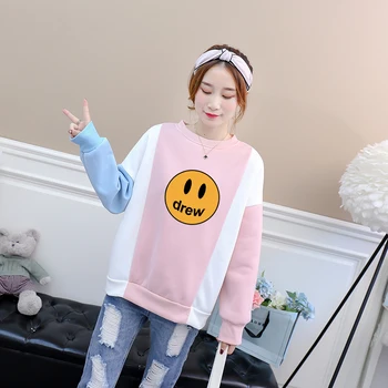 Justin Bieber Kanye West Hoodies Women Spell Color Splicing Fleece Casual Streetwear Harajuku Kawaii Smil Face Print Sweatshirts
Justin Bieber Kanye West Hoodies Women Spell Color Splicing Fleece Casual Streetwear Harajuku Kawaii Smil Face Print Sweatshirts