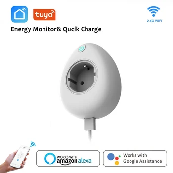 WIFI Smart Plug Power Monitor 15A Socket Eu Standard Voice Control Work with Alexa Google home with 5V 2.1A USB smart life
WIFI Smart Plug Power Monitor 15A Socket Eu Standard Voice Control Work with Alexa Google home with 5V 2.1A USB smart life