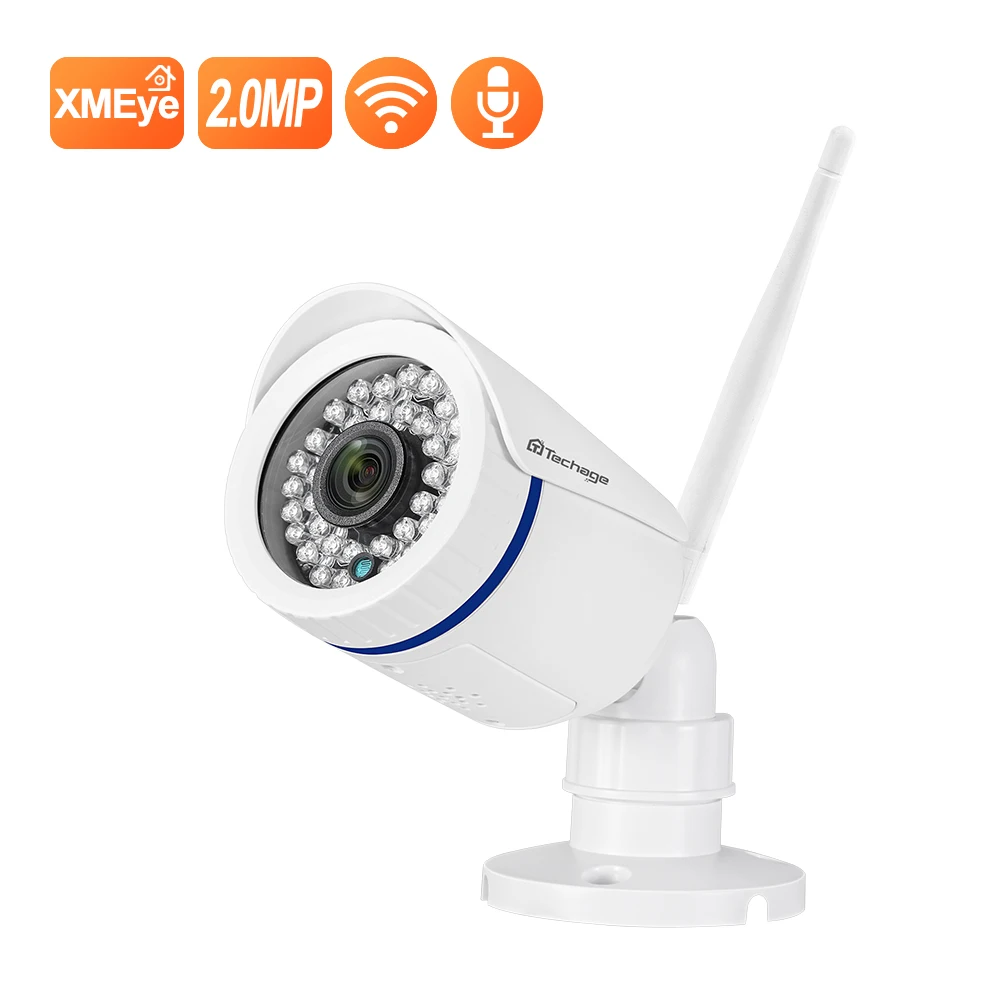 Techage 1080P Wifi IP Camera Outdoor ONVIF P2P Audio Wireless Wired CCTV Waterproof Camera With Miscro SD Card Slot
Techage 1080P Wifi IP Camera Outdoor ONVIF P2P Audio Wireless Wired CCTV Waterproof Camera With Miscro SD Card Slot