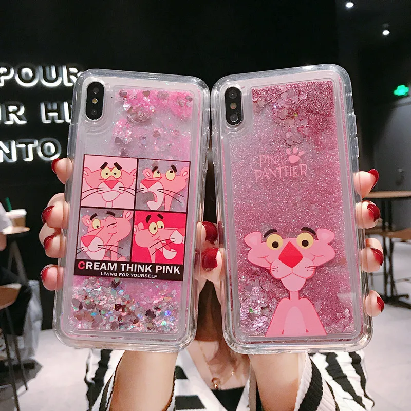 Фото Динамический Розовая пантера чехол для телефона Samsung Galaxy J3 J4 J5 J6 J7 J8 A3 A5 A6 A7 A8 A9 плюс