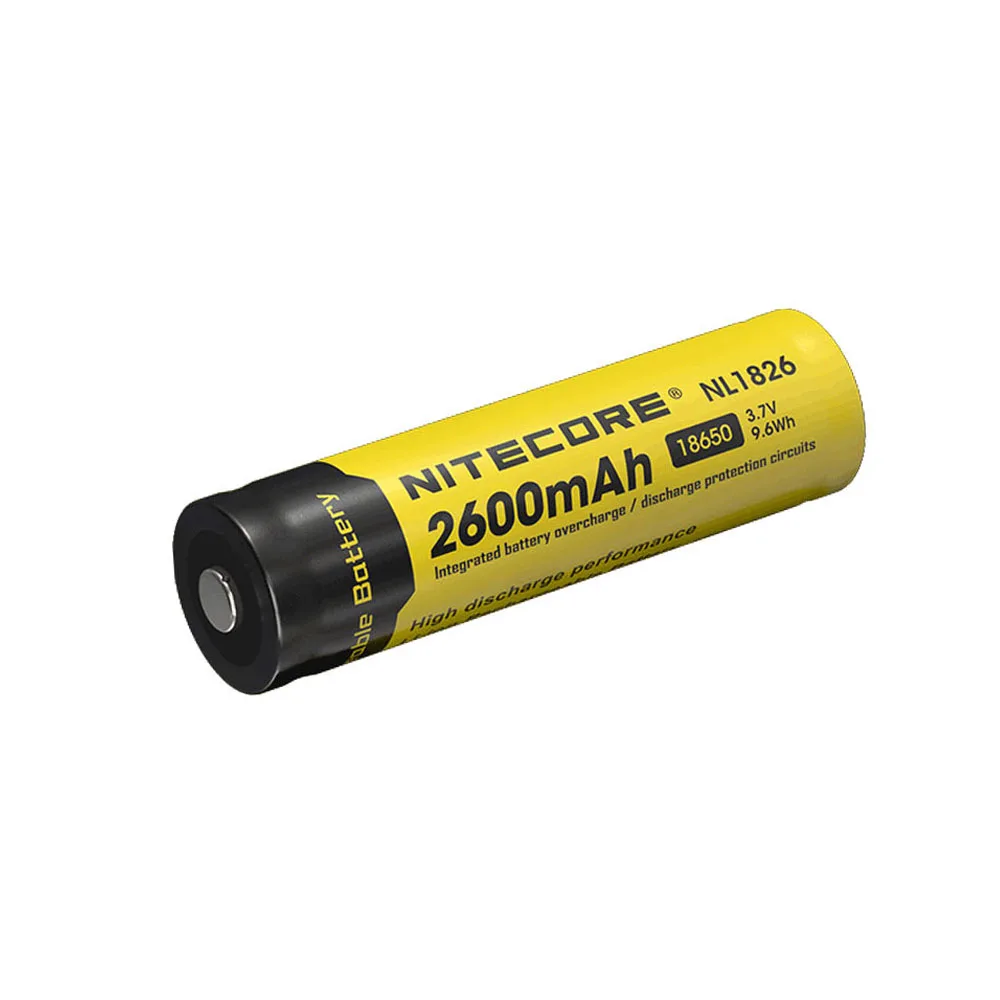 Высокопроизводительный литий-ионный аккумулятор NITECORE 18650 2600 мАч NL1826
Высокопроизводительный литий-ионный аккумулятор NITECORE 18650 2600 мАч NL1826
