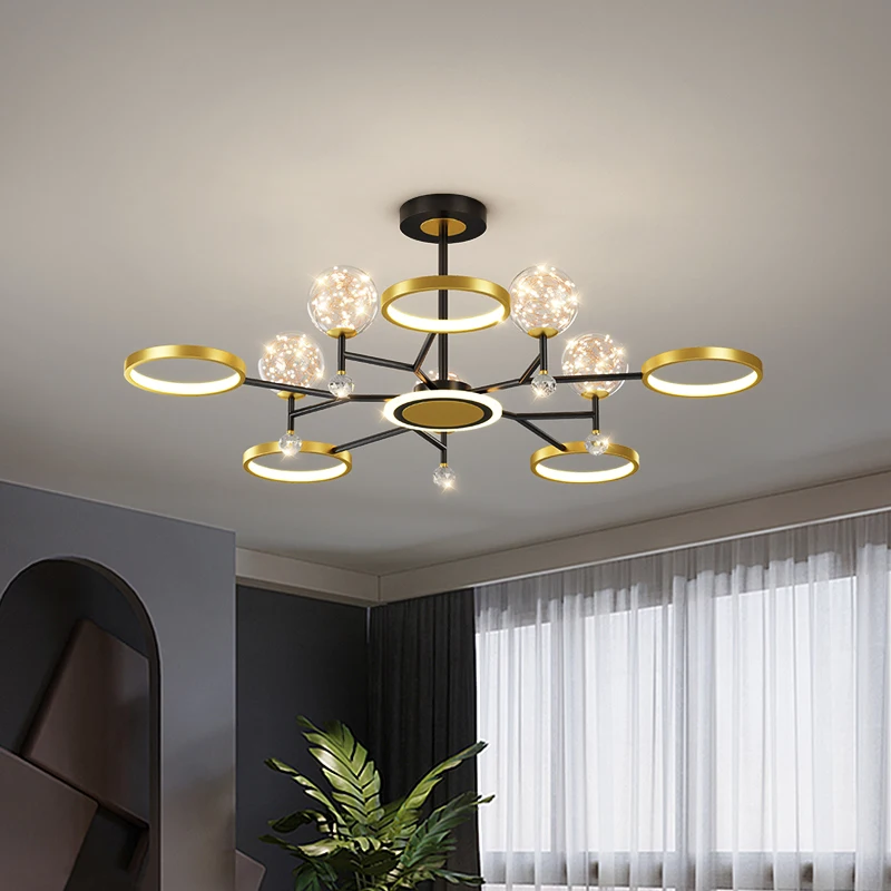 Modern Ceiling Chandeliers Led Gypsophila Home Decoration Black Gold Classic Living Room Study Dining Table Interior Lighting
Modern Ceiling Chandeliers Led Gypsophila Home Decoration Black Gold Classic Living Room Study Dining Table Interior Lighting