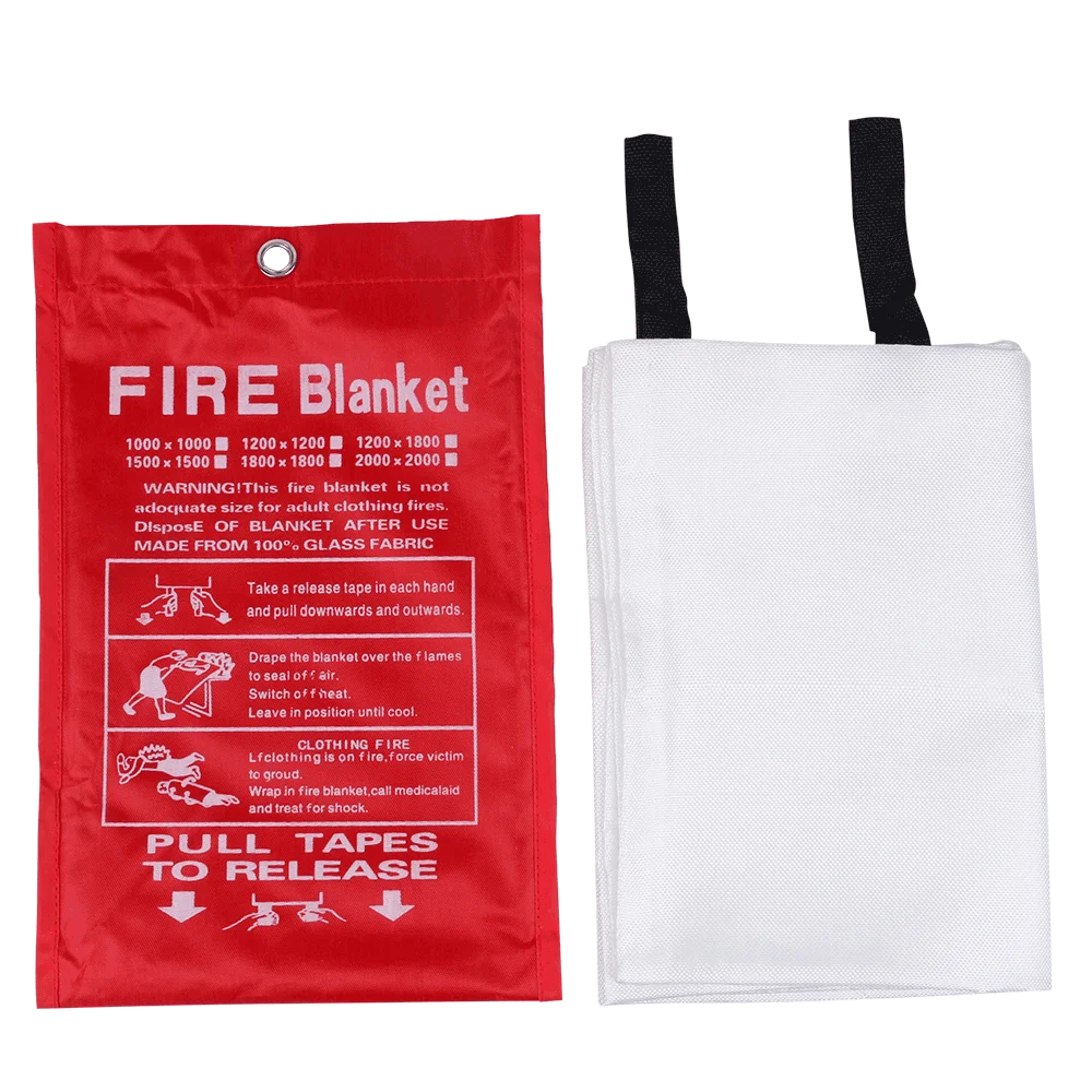 Fire Blanket Fire Suppression Blanket Fiberglass Fire Blanket for Emergency Surival Fire Guardian Blanket for Kitchen,House,Grill,Camping,Car,Welding Energency Safety 4 Pack 