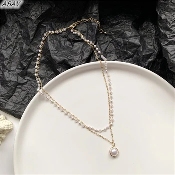 ABAY Classic Romantic Sweet Double Chain Pearl Stitching Necklace Choker Pendent Necklace for Women Girls Collar Jewelry Gift
ABAY Classic Romantic Sweet Double Chain Pearl Stitching Necklace Choker Pendent Necklace for Women Girls Collar Jewelry Gift