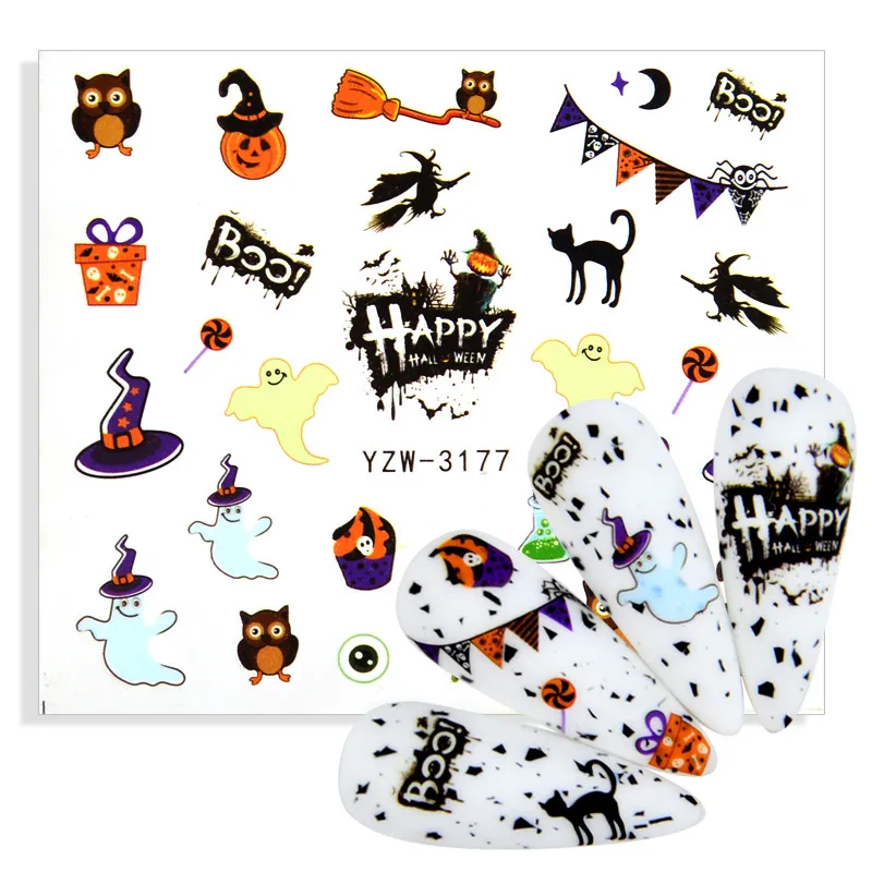Halloween Nails DIY Stickers Nail Art Decals Spider Ghost Pumpkin Cool Spooky Slider Wraps Nails Decor Manicure
Halloween Nails DIY Stickers Nail Art Decals Spider Ghost Pumpkin Cool Spooky Slider Wraps Nails Decor Manicure