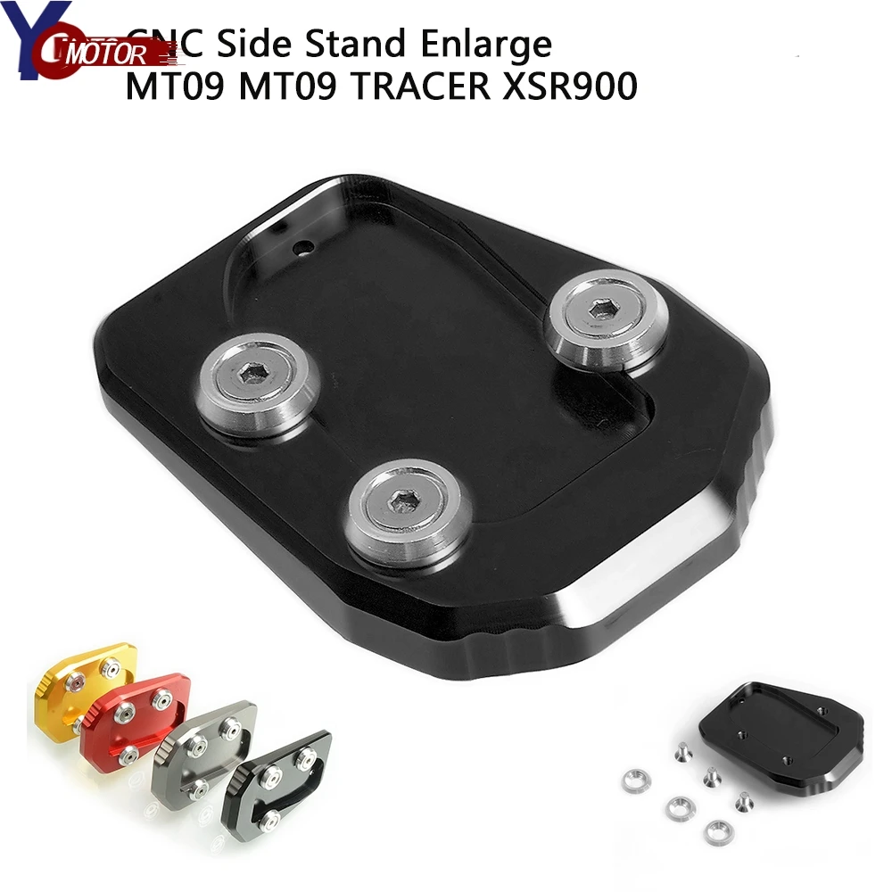 Для MT-09 2014 2015-2018 CNC боковая стойка увеличительная Расширительная пластина увеличенная боковая подставка опорная площадка YAMAHA MT-09 TRACER MT09 XSR900