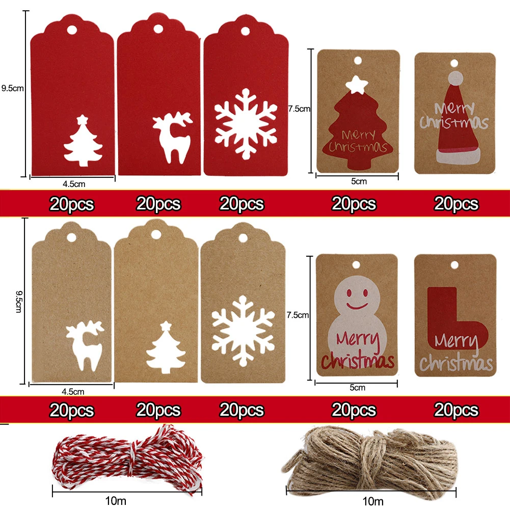 200 Pcs 10 Styles Paper Tags Kraft Gift Tags Hang Labels Christmas Patterns With Twines String For Christmas Diy Art Card
200 Pcs 10 Styles Paper Tags Kraft Gift Tags Hang Labels Christmas Patterns With Twines String For Christmas Diy Art Card
