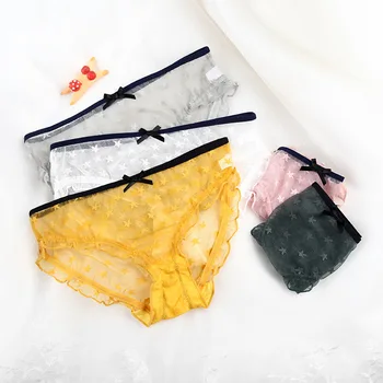 Sexy lace mesh ladies panties ultra-thin transparent and seamless stars mesh breathable soft fungus intimate briefs
Sexy lace mesh ladies panties ultra-thin transparent and seamless stars mesh breathable soft fungus intimate briefs