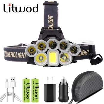 Powerful Headlamp 5000 Lumens Headlights Led Bulbs Litwod USB Rechargeable 18650 Battery Head Flashlight Torch Lamp Waterproof
Powerful Headlamp 5000 Lumens Headlights Led Bulbs Litwod USB Rechargeable 18650 Battery Head Flashlight Torch Lamp Waterproof