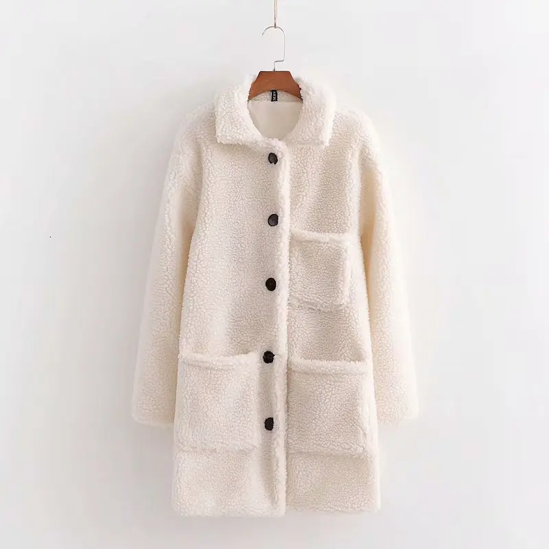 Fashion Women Winter Wool Warm Parka Lapel Single-breasted Outwear White Plain Color Simple Long Fund Overcoat Winterjassen Dame
Fashion Women Winter Wool Warm Parka Lapel Single-breasted Outwear White Plain Color Simple Long Fund Overcoat Winterjassen Dame
