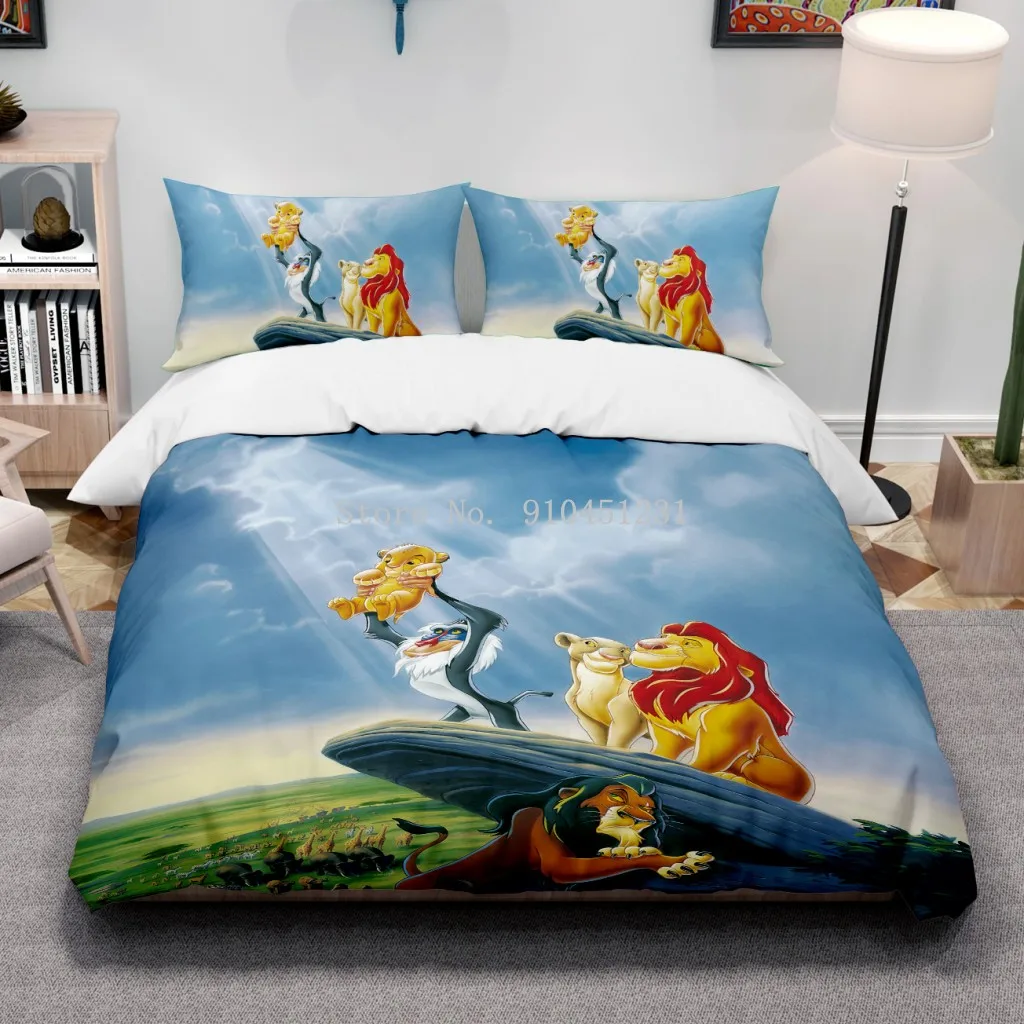 Cartoon Disney Lion King Simba Bedding Set Duvet Covers Pillowcases Bed Comforter Cover Baby Children Adult Boys Gift Bedclothes Cartoon Disney Lion King Simba Bedding Set Duvet Covers Pillowcases Bed Comforter Cover Baby Children Adult Boys Gift Bedclothes