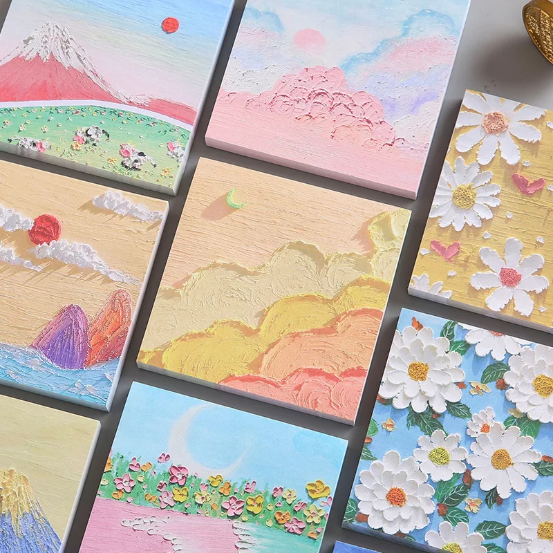80 Pages of Tearable Landscape Oil Painting Notes Message Notes with Paste, Student School Supplies, Office Supplies
80 Pages of Tearable Landscape Oil Painting Notes Message Notes with Paste, Student School Supplies, Office Supplies