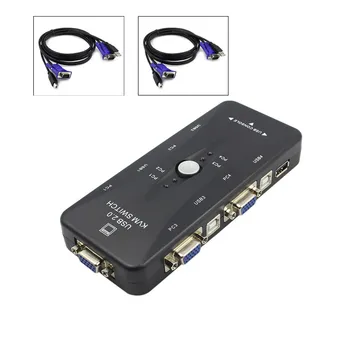 New 4-Port USB 2.0 KVM Switch Mouse/Keyboard/VGA Video Monitor 200MHz 1920x1440 + 2 pcs VGA USB KVM cable
New 4-Port USB 2.0 KVM Switch Mouse/Keyboard/VGA Video Monitor 200MHz 1920x1440 + 2 pcs VGA USB KVM cable