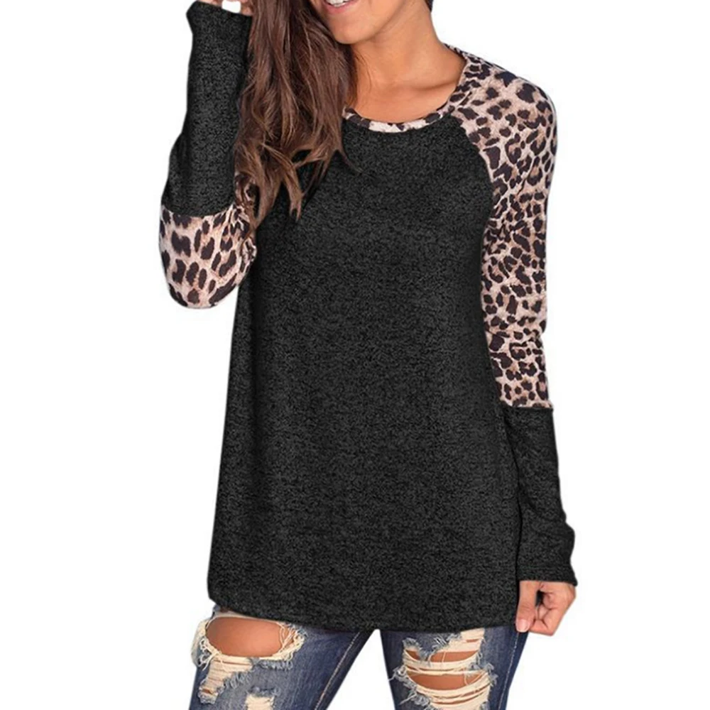 Long-Sleeved T-Shirt Color Cotton Leopard-Print Blazer For Women's Wear Polyester Size S-2XL Monden Fashion Dropshipping N18
Long-Sleeved T-Shirt Color Cotton Leopard-Print Blazer For Women's Wear Polyester Size S-2XL Monden Fashion Dropshipping N18