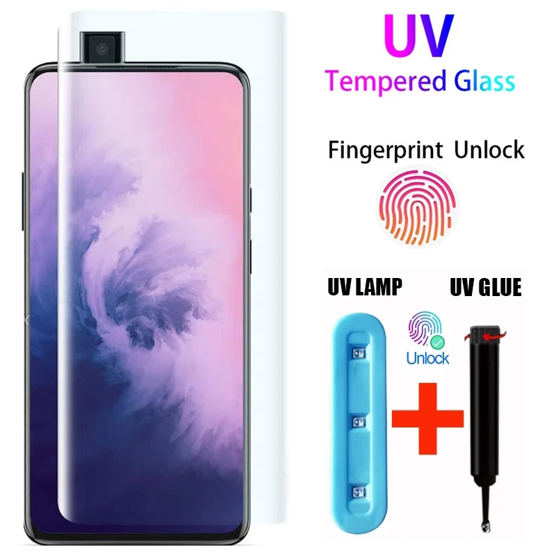 UV Full Glue 9H Tempered Glass for Oneplus 7T Pro 1+ 7T Pro Screen Protector UV Liquid Glass For Oneplus 7 Pro 1+7 Pro 1+7 T Pro
UV Full Glue 9H Tempered Glass for Oneplus 7T Pro 1+ 7T Pro Screen Protector UV Liquid Glass For Oneplus 7 Pro 1+7 Pro 1+7 T Pro