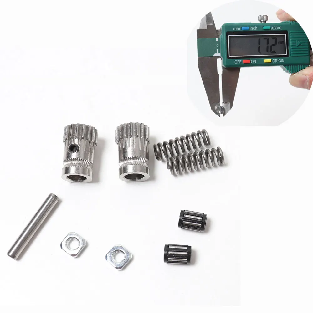 Prusa i3 mk2/mk2.5/mk3 3d printer extruder driving gears Btech dual gears, with 2pcs extruder spring mk3 extrusion wheel
Prusa i3 mk2/mk2.5/mk3 3d printer extruder driving gears Btech dual gears, with 2pcs extruder spring mk3 extrusion wheel