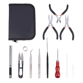 12 Pieces Jewelry Making Supplies Kit with Jewelry Tools, Jewelry Pliers and Jewelry Findings for Jewelry Repair and Beading 
12 Pieces Jewelry Making Supplies Kit with Jewelry Tools, Jewelry Pliers and Jewelry Findings for Jewelry Repair and Beading