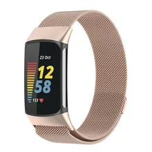 

Wristband Milanese Watch Strap For Fitbit Charge 5 Stainless steel metal band bracelet watchband for Charge5