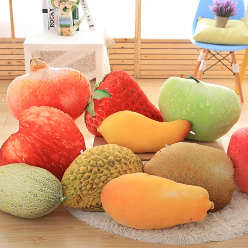 50cm plush lifelike 3d Simulation fruit stuffed soft Pillow good quality Early education Durian Kiwi Mango christmas gift kid | Игрушки и