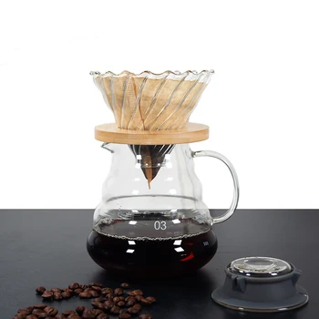 700ML Wooden brackets Glass Coffee Dripper and Pot High temperature resistant V60 Glass Coffee Filter Reusable Coffee Filters
700ML Wooden brackets Glass Coffee Dripper and Pot High temperature resistant V60 Glass Coffee Filter Reusable Coffee Filters