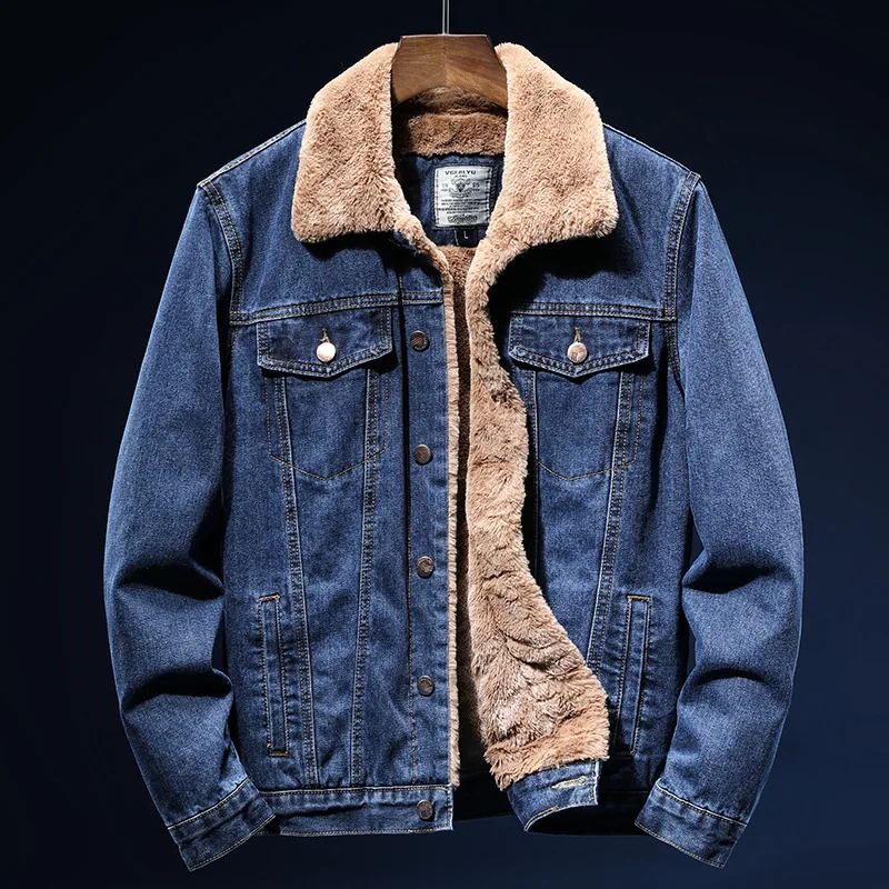 Brushed And Thick Denim Jacket Men's Autumn And Winter New Style Comfortable Warm Fashion Men Casual Jacket Fold-down Collar Lon
Brushed And Thick Denim Jacket Men's Autumn And Winter New Style Comfortable Warm Fashion Men Casual Jacket Fold-down Collar Lon
