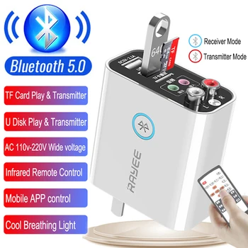 Bluetooth 5.0 Receiver Wireless Transmitter Multi-specification Dual USB Charger for TV PC Headphone Speaker Support TF Card
Bluetooth 5.0 Receiver Wireless Transmitter Multi-specification Dual USB Charger for TV PC Headphone Speaker Support TF Card
