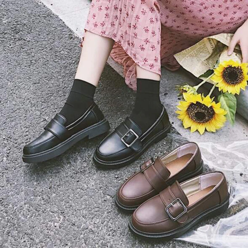 Japanese Student Shoes Girl JK Commuter Uniform Shoes PU Leather Low Heels Monk straps Shoes Loafers
Japanese Student Shoes Girl JK Commuter Uniform Shoes PU Leather Low Heels Monk straps Shoes Loafers
