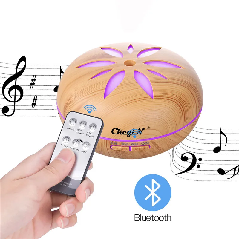 Aroma Diffuser 550ml Ultrasonic Mist Air Humidifier Bluetooth Speaker Remote Control Essential Oil Diffuser 7 Color LED Lights49
Aroma Diffuser 550ml Ultrasonic Mist Air Humidifier Bluetooth Speaker Remote Control Essential Oil Diffuser 7 Color LED Lights49