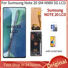 LCD AMOLED d'origine pour écran SAMSUNG Galaxy Note 20 N980 N980F/DS avec remplacement du numériseur d'écran tactile de cadre + Service Pack=