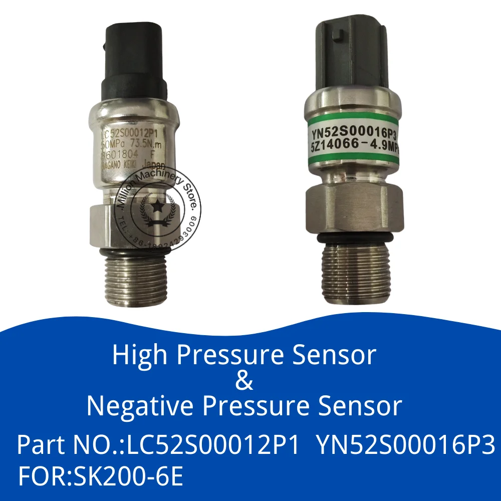 

LC52S00012P1 YN52S00016P3 High Pressure Sensor Negative Pressure Sensor FOR KOBELCO SK200-6E High Quality Excavator Accessories