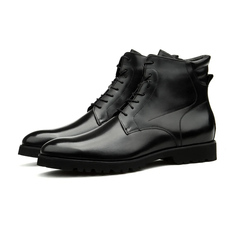 

Ботильоны мужские из натуральной кожи, зимние черные ботинки, обувь для офиса, большие размеры EUR46