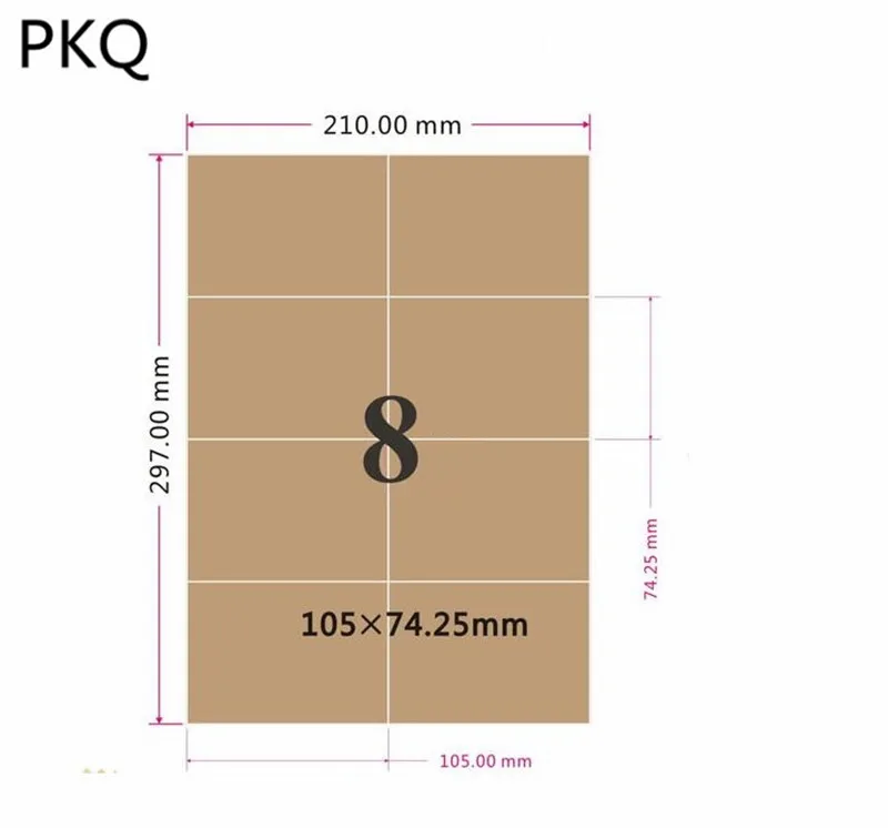 80 Sheets A4 Blank Kraft Adhesive Sticker Self Adhesive Kraft Label Paper for Laser Inkjet Printer Packaging Label 105x74.25mm
80 Sheets A4 Blank Kraft Adhesive Sticker Self Adhesive Kraft Label Paper for Laser Inkjet Printer Packaging Label 105x74.25mm