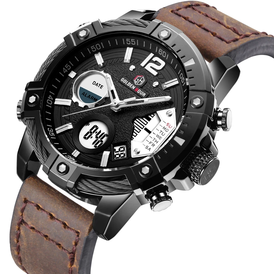 2019 Reloj Hombre GOLDENHOUR Men Watch Automatic Digital Sport Waterproof Luminous display Man WristWatch 2019 Relogio Masculino
2019 Reloj Hombre GOLDENHOUR Men Watch Automatic Digital Sport Waterproof Luminous display Man WristWatch 2019 Relogio Masculino