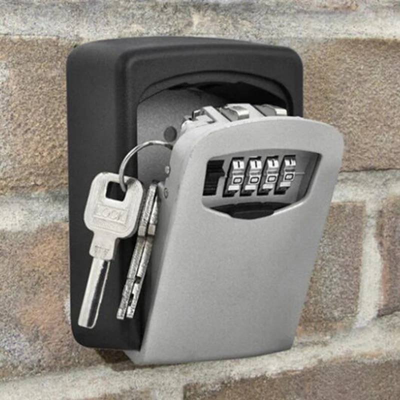Key Safe Box Sturdy Aluminum Alloy Key Lock Box Wall Mounted Securely Storage Weatherproof 4 Digit Combination Rotate Dials
Key Safe Box Sturdy Aluminum Alloy Key Lock Box Wall Mounted Securely Storage Weatherproof 4 Digit Combination Rotate Dials