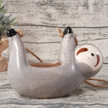 Sloth Shape Flower Pot Hanging Succulent Plant Pot Container Unique Home Decoration Ornament for Living Room Office (Grey)
Sloth Shape Flower Pot Hanging Succulent Plant Pot Container Unique Home Decoration Ornament for Living Room Office (Grey)
