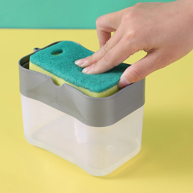 1in2 Soap Pump Dispenser With Sponge Caddy Holder Liquid Storage Box Container Hand Press Organizer Kitchen CleanerTool Scrubber
1in2 Soap Pump Dispenser With Sponge Caddy Holder Liquid Storage Box Container Hand Press Organizer Kitchen CleanerTool Scrubber